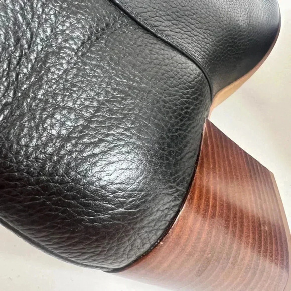 Franco Sarto Callahan Black Pebbled Leather Booties Size 11 - Picture 10 of 12